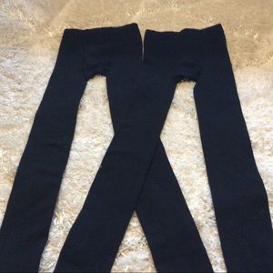 2 pair Black Fleece Leggings L/XL